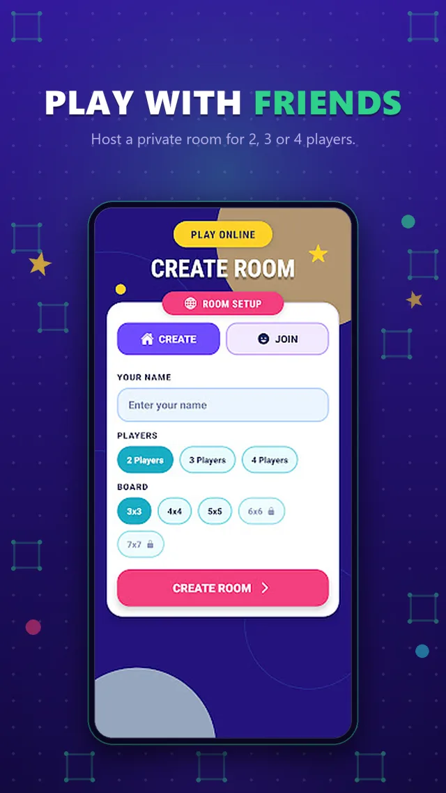 Dotim private room setup for two, three or four players
